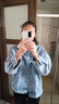 LPOX港風(fēng)復(fù)古牛仔短外套女2025春秋季寬松百搭炸街休閑酷潮ins牛仔衣 藍(lán)色 XL 曬單實(shí)拍圖
