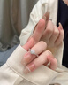 AVHE白18K金戒指女1克拉D色鉆戒玫瑰花訂結(jié)婚禮物七夕實驗室培育鉆石 星織30分主鉆-18K金 9-20號圈可備注 曬單實拍圖