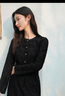玖姿·安娜蔻New Vintage法式優(yōu)雅浪漫絲絨長(zhǎng)袖襯衫女2024秋款 花黑 M 曬單實(shí)拍圖