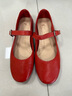 FED【水洗馬皮】fed復古瑪麗珍鞋春季新款女鞋通勤單鞋D0316-ZFA075 紅色 36 曬單實(shí)拍圖
