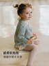 OAK FAMILY春秋女童長(cháng)袖針織衫寶寶毛衣開(kāi)衫外搭薄外套 灰綠 110 cm 曬單實(shí)拍圖