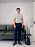 金利來(lái)【桑蠶絲/冰爽順滑】25春夏季透氣涼感純色短袖T恤男 淺米-17 L 曬單實(shí)拍圖