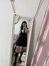 VEOX小黑裙背帶連衣裙女夏辣妹jk制服吊帶百褶裙+泡泡袖襯衫兩裝 領(lǐng)帶+襯衫+百褶裙 M 曬單實(shí)拍圖