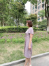 俞兆林（YUZHAOLIN）母親節(jié)媽媽夏裝時尚連衣裙子中老年女裝新款女裙新中式休閑女裙 酒紅色 (夏季短袖) 2XL [建議110-120斤] 曬單實拍圖