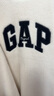 GAP男女裝仿羊羔絨貼布繡抓絨衛衣套頭上衣609065 米色 L (175/96A) 亞洲尺碼 曬單實(shí)拍圖