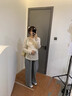 ELLIE & LUKE孕婦褲春夏外穿2025新款春秋季孕期小個(gè)子闊腿褲潮媽?xiě)言行蓍e褲子 煙灰色 L 曬單實(shí)拍圖