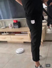 暢登夏季九分褲子男垂感百搭系帶直筒小西褲寬松免燙薄款彈力休閑褲子 卡其色 M 曬單實拍圖