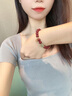 小米星高度原礦紅朱砂手串女款和田玉轉(zhuǎn)運(yùn)珠屬蛇年本命年手鏈 【珠徑約6MM】宮廷御用級(jí)紫金砂+ 曬單實(shí)拍圖