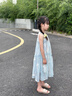 漢唐貝貝女童夏裝公主裙2025新款雪紡裙子女大童夏季背心裙兒童夏天連衣裙 藍(lán)色刺繡連衣裙 120 (建議105-115cm 4-5.2周歲) 曬單實(shí)拍圖