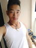 莫代爾（Madallo）男士背心純棉夏季舒適汗背心青年修身運動健身老頭衫男生內(nèi)搭 2件裝(軍綠+黑色) XL (體重120-140斤) 曬單實拍圖