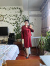 紫魅俏2025年秋冬季婚禮媽媽裝時尚端莊中老年女裝大碼兩件套連衣裙套裝 長袖套裝 M (建議100斤以下) 曬單實拍圖