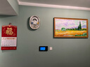 麗聲（RHYTHM）報(bào)時(shí)掛鐘創(chuàng)意歐式掛表木制靜音表掛墻客廳鐘表59cm CMJ524NR06 曬單實(shí)拍圖