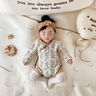 睡眠北鼻新生嬰兒包屁衣夏款男女寶寶衣服純棉紗布卡通偏開扣三角哈衣爬服 【長袖】迷霧森林+叢林趣兔 73cm 73碼 曬單實拍圖