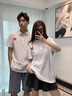 MDlilapolo領(lǐng)情侶裝夏季結(jié)婚領(lǐng)證登記照2025新款潮流短袖t恤衣服定制 白色(愛心一) M 單件 （100-110斤） 曬單實(shí)拍圖