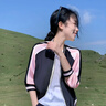 范·愛民高端品牌真絲短外套女春秋新款杭州緞面桑蠶絲棒球防曬開衫上衣女 粉色 XL 推薦120-130斤 曬單實拍圖