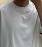 POUM純棉短袖男士款夏季款高級(jí)感痞帥小領(lǐng)口t恤cleanfit正肩半袖重磅 MSLWP-C00-2白色 XL 曬單實(shí)拍圖
