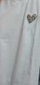 MO&Co.【抗菌防螨】T恤春秋愛心切割水鉆綴飾刺繡短袖黑色白色 漂白色 M 曬單實(shí)拍圖