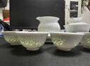 泱青韻茶具整套手工鏤空玲瓏瓷功夫茶具套裝家用陶瓷蓋碗茶杯簡約茶壺 【雪玉玲瓏?yán)p枝】蓋碗 8件 曬單實(shí)拍圖