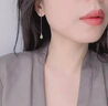 QPQK和田玉耳線長(zhǎng)款耳環(huán)高級(jí)感冰種耳墜古風(fēng)新中式純銀流蘇耳飾女 銀色和田玉長(zhǎng)耳線禮盒 曬單實(shí)拍圖