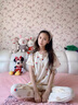 邦帛世睡衣女春夏季短袖長(cháng)褲三件套裝草莓小熊女生棉柔家居服套裝可外穿 睡衣三件套【熊熊-L碼】 曬單實(shí)拍圖
