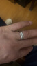 周六福（ZLF）  S925銀飾情侶戒指男女簡(jiǎn)約小眾百搭鑲鋯對(duì)戒送紀(jì)念日 男戒 曬單實(shí)拍圖