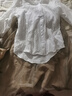皮爾卡丹（pierre cardin）短袖襯衫女夏季新款v領(lǐng)刺繡鏤空中袖洋氣襯衣時(shí)尚百搭上衣 白色 XL 建議113-123斤 曬單實(shí)拍圖