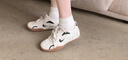 森達王楚然同款月牙鞋阿甘鞋女2025新款戶(hù)外休閑板鞋德訓鞋4NR29BM5 米色 38 曬單實(shí)拍圖