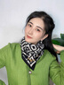 啄木鳥(niǎo)護頸方巾絲巾女磁吸扣2024新款小圍巾女秋冬季棉麻脖子圍脖三角巾 棉麻磁扣-字母G迷宮【新升級面料 曬單實(shí)拍圖