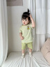 溜溜果寶寶衣服夏季短袖套裝衣服加褲子兩件套男女寶寶衣服兒童T恤短褲 短袖套裝綠色條紋熊 73 cm 曬單實(shí)拍圖