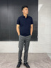 萊克斯頓短袖男【商場(chǎng)同款】夏季新款5A抗菌防螨polo衫t恤男 深藍色-純色款 均碼 XL 曬單實(shí)拍圖