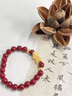 中國黃金（CHINA GOLD）招財貔貅黃金手鏈女足金紅瑪瑙手串七夕情人節(jié)禮物送女朋友老婆 足金貔貅寶寶紅瑪瑙手串紀念品 曬單實拍圖