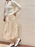 棉致連衣裙女裝2025年春季新款穿搭衣服套裝中長款吊帶裙針織裙子春秋 白色套裝【毛衣+吊帶裙】 L 建議100-120斤 曬單實(shí)拍圖
