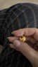 中國(guó)黃金（CHINA GOLD）足金小胖福平安鎖黃金吊墜金坨寶寶黃七夕情人節(jié)禮物送女朋友老婆 足金吊墜【約0.5g-黑繩】 曬單實(shí)拍圖