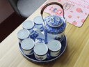 鎮(zhèn)師傅景德鎮(zhèn)青花瓷茶壺套裝家用陶瓷鏤空高檔茶具一壺六杯大號餐廳水壺 青花玲瓏【喜上眉梢-提梁壺】 曬單實拍圖