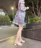 百麗踏2025新款拖鞋女夏外穿粗跟網紅涼拖鞋女中跟高跟時尚一字拖ins潮 米白色 37 網紅涼拖鞋 曬單實拍圖