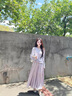 艾美琦美（AIMEIQIMEI）春款寬松慵懶風(fēng)針織毛衣女裝春季2025新款超仙雪紡連衣裙子女套裝 套裝 M 曬單實(shí)拍圖
