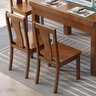 原始原素實(shí)木餐椅橡木椅子書(shū)椅北歐現代簡(jiǎn)約餐桌椅餐椅黑胡桃色-2把B1121 曬單實(shí)拍圖