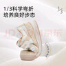 泰蘭尼斯秋季學(xué)步鞋男寶寶透氣網(wǎng)鞋女童鞋子軟底面包鞋機(jī)能鞋白/杏22碼 曬單實(shí)拍圖