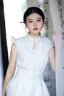 FSHE新中式國(guó)風(fēng)改良版旗袍連衣裙女夏季小個(gè)子法式別致收腰飛飛袖裙子 白色 S 80-95 曬單實(shí)拍圖