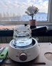 蘇泊爾（SUPOR）側(cè)把茶壺家用玻璃泡茶壺單壺電陶爐專用燒水煮茶壺功夫茶具國補(bǔ) 黑爐+側(cè)把壺+茶盤+烤網(wǎng)+茶杯*6 曬單實(shí)拍圖