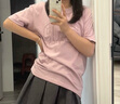 GAP男女裝2025春季新款純棉印花logo短袖T恤寬松休閑上衣725617 粉色 S (165/88A) 亞洲尺碼 曬單實(shí)拍圖