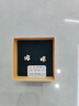 (YS)足銀999純銀花朵耳釘三葉草耳釘簡(jiǎn)約睡覺(jué)免摘螺絲旋擰新款 足銀999送禮盒擦銀布 曬單實(shí)拍圖