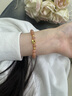 中國黃金（CHINA GOLD）黃金手鏈四葉草足金太陽石轉(zhuǎn)運(yùn)珠手鏈?zhǔn)执驴钌斩Y物送女友 足金四葉草手串+品牌禮盒 曬單實(shí)拍圖