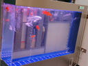 美諾超白魚(yú)缸客廳家用中型生態(tài)現代造景金龍魚(yú)缸落地屏風(fēng)隔斷柜水族箱 拉絲銀【排水+顯示屏】 150*35*130 曬單實(shí)拍圖