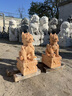石雕麒麟一對青石神獸大門口麒麟庭院家用擺件晚霞紅麒麟漢白玉 (晚霞紅龍爪)高30厘米長15寬11 曬單實拍圖