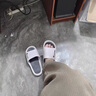 拖鞋男款夏季厚底超軟氣質(zhì)外穿居家用浴室內(nèi)洗澡夏天涼鞋涼拖鞋女 白黑 42-43 【適合41-42腳】 曬單實拍圖