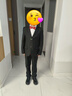 衣諾坊兒童西服套裝演出服黑色西裝男童主持人禮服 黑色套裝  140碼 曬單實(shí)拍圖