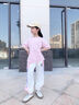 艾卡諾 I.KARNOW女童運動(dòng)套裝2025新款洋氣時(shí)髦短袖兒童休閑夏季大童夏裝女孩衣服 5610白色3431粉色（不含鞋子） 120 曬單實(shí)拍圖