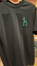 哈吉斯（HAZZYS）男裝 夏季休閑男上衣大Logo圓領(lǐng)短袖T恤男ASTZE0CBX70 黑色BK L （175/96A 48） 曬單實(shí)拍圖