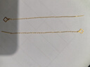 薇笑珠寶18K黃金耳釘女彩金四葉草流蘇耳飾情人節(jié)禮物送女友老婆生日紀念 18K黃/對 曬單實拍圖